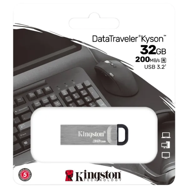 Kingston DataTravel Kyson 32 ГБ Серебряный photo 4