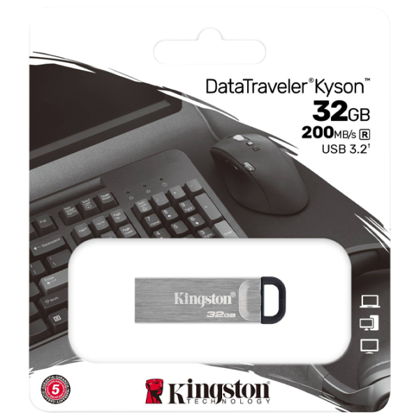 Kingston DataTravel Kyson 32 ГБ Серебряный photo 4