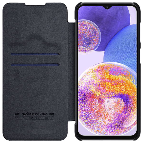 Husă pentru smartphone Samsung Galaxy A23 4G Nillkin/ Flip Cover/ Piele/ Black photo 5 Husă pentru smartphone Samsung Galaxy A23 4G Nillkin/ Flip Cover/ Piele/ Black photo 5