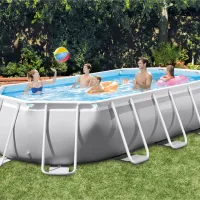 Piscină Intex 26798 18202 l/ Cu cadru/ Gray photo 4