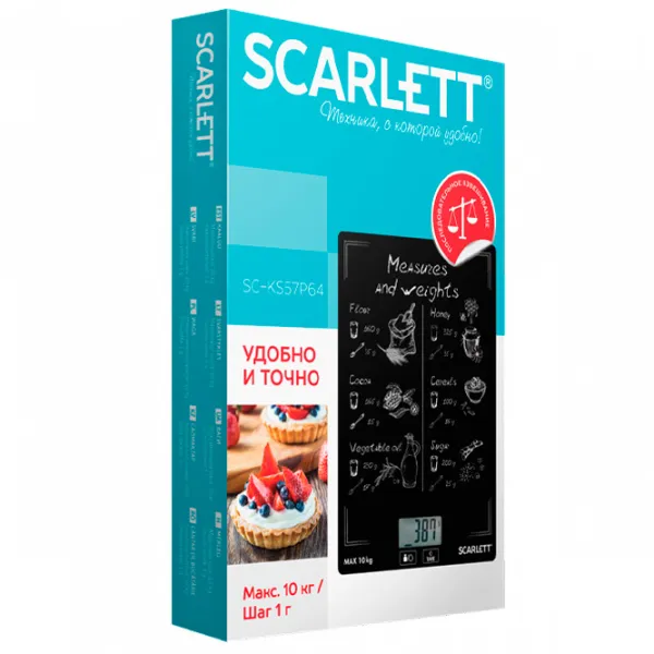 Cântar de bucătărie Scarlett SC-KS57P64 Black photo 3