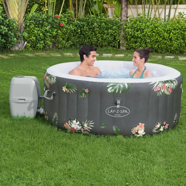 Piscină Bestway Aruba AirJet 60061BW 605 l/ Jacuzzi/ Gray photo 8