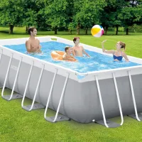 Piscină Intex 26790 8418 l/ Cu cadru/ Gray photo 4