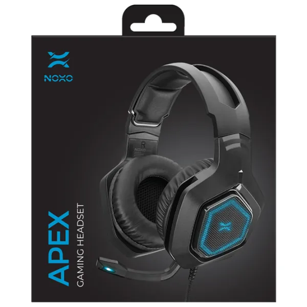 Căști NOXO Apex Turquoise Black Cu fir/ Gaming photo 6