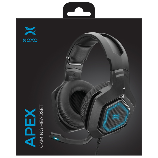Căști NOXO Apex Turquoise Black Cu fir/ Gaming photo 6