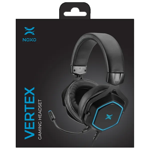 Căști NOXO Vertex Turquoise Black Cu fir/ Gaming photo 6