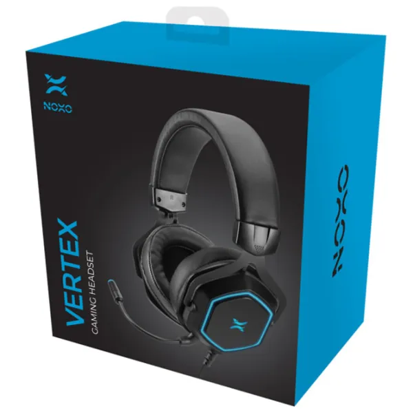 Căști NOXO Vertex Turquoise Black Cu fir/ Gaming photo 7