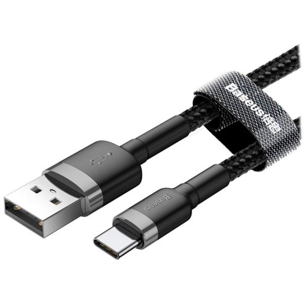 Кабель для телефона cafule Baseus USB Type-A + USB Type-C 1 м/ Черный photo 2
