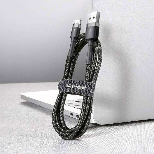 Кабель для телефона cafule Baseus USB Type-A + USB Type-C 1 м/ Черный photo 5