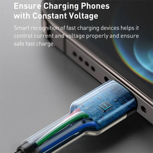 Кабель для телефона CATLJK-B05 Baseus USB Type-C + Lightning 2 м/ Пурпурный photo 4