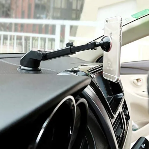 Suport auto Baseus Solid Series Telescopic Magnetic Car Mount Silver photo 6