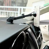 Suport pentru telefon Baseus Solid Series Telescopic Magnetic Car Mount Silver photo 6