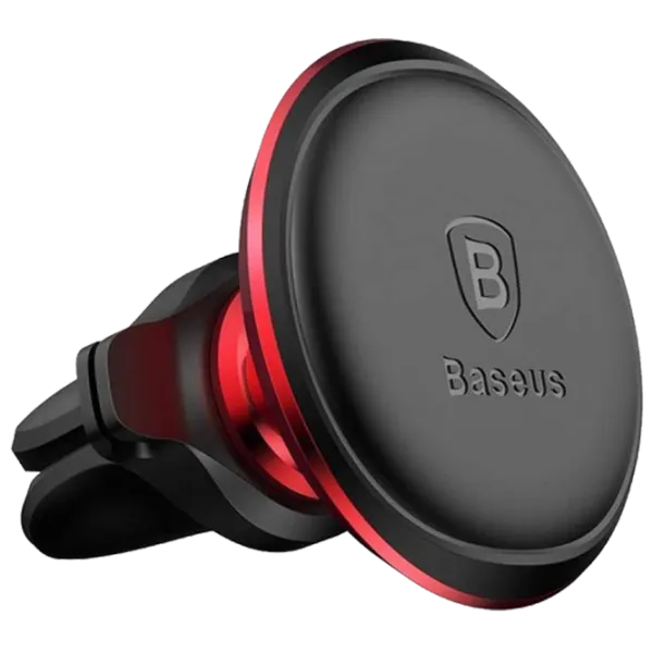 Suport auto Baseus Magnet Car Mount With Cable Clip Red photo 2 Suport auto Baseus Magnet Car Mount With Cable Clip Red photo 2