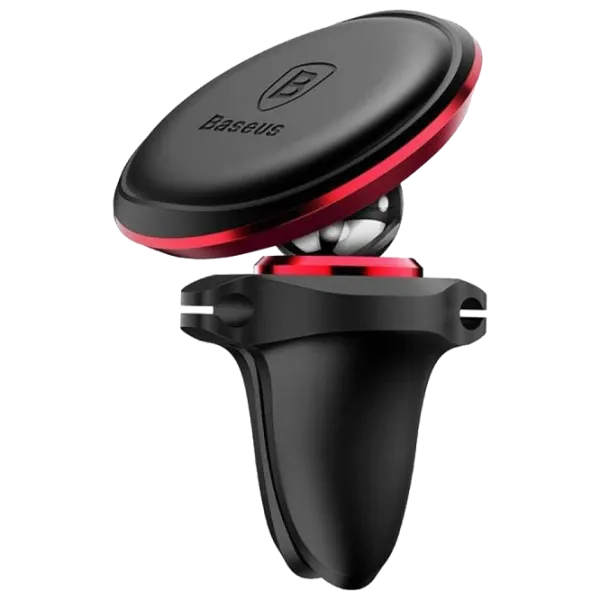 Suport auto Baseus Magnet Car Mount With Cable Clip Red photo 3 Suport auto Baseus Magnet Car Mount With Cable Clip Red photo 3