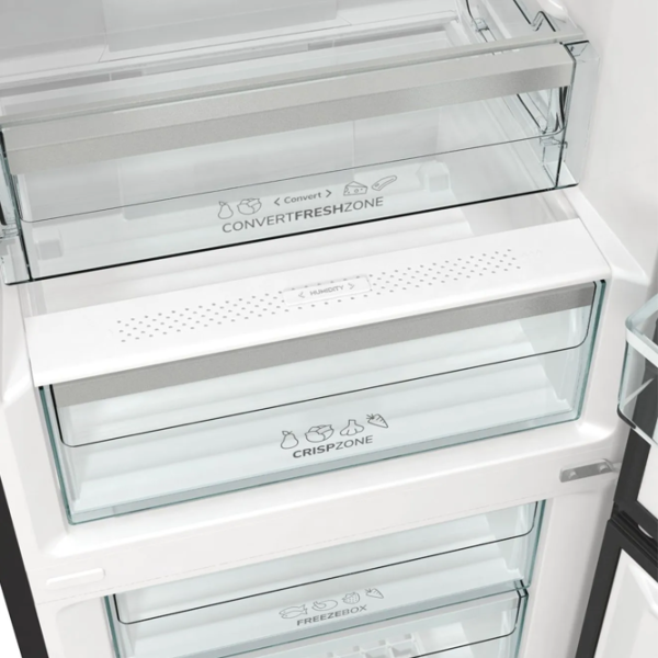 Frigider Gorenje NRK 620 EABXL4 cu congelator jos 331 l / 200 cm / Black photo 9