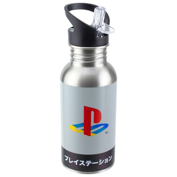 Sticlă pentru apă Fan Paladone Heritage Metal Water with Straw Silver photo 2