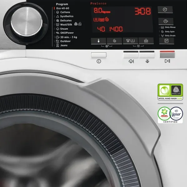 Mașină de spălat AEG L8FNC68S 8 kg / 1600 rpm / White photo 3