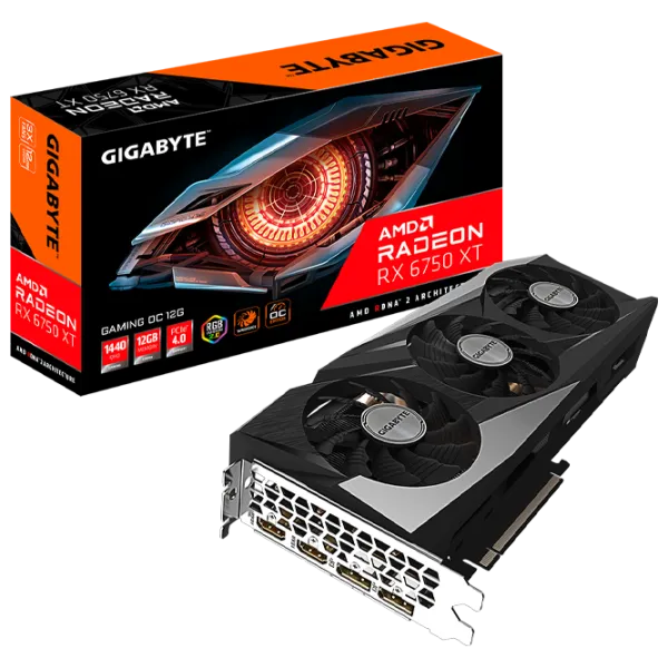 Видеокарта Gigabyte Radeon RX 6750 XT Gaming OC PCI Express 4.0 / 12 ГБ photo 8 Видеокарта Gigabyte Radeon RX 6750 XT Gaming OC PCI Express 4.0 / 12 ГБ photo 8
