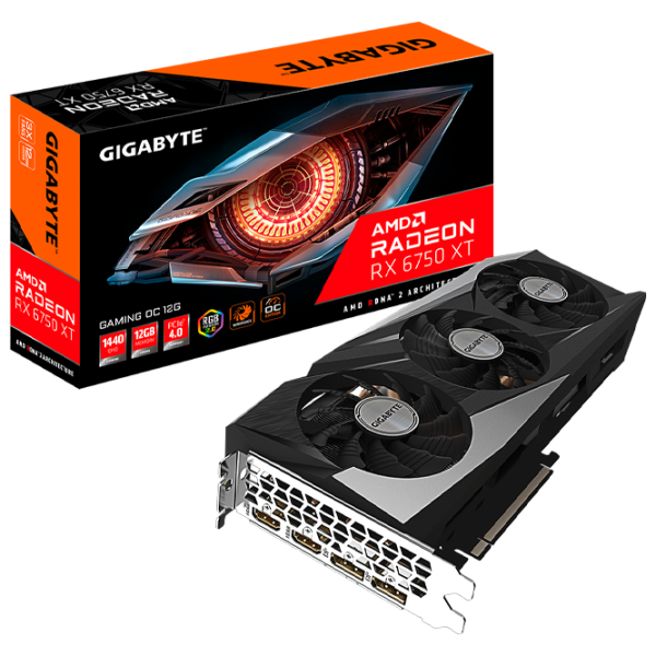 Видеокарта Gigabyte Radeon RX 6750 XT Gaming OC PCI Express 4.0 / 12 ГБ photo 8 Видеокарта Gigabyte Radeon RX 6750 XT Gaming OC PCI Express 4.0 / 12 ГБ photo 8