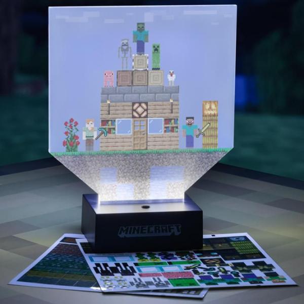Настольная лампа фан Paladone Minecraft Build a Level Light Черный photo 3