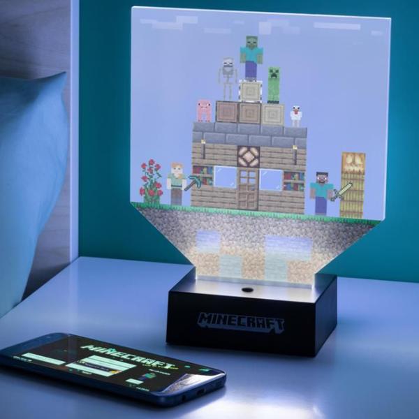 Настольная лампа фан Paladone Minecraft Build a Level Light Черный photo 5