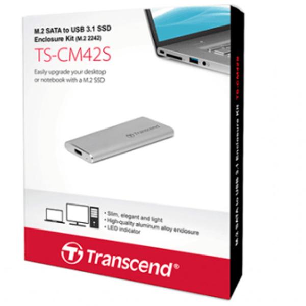 Внешний корпус для SSD Transcend CM42S USB 3.1/ Серебристый photo 5