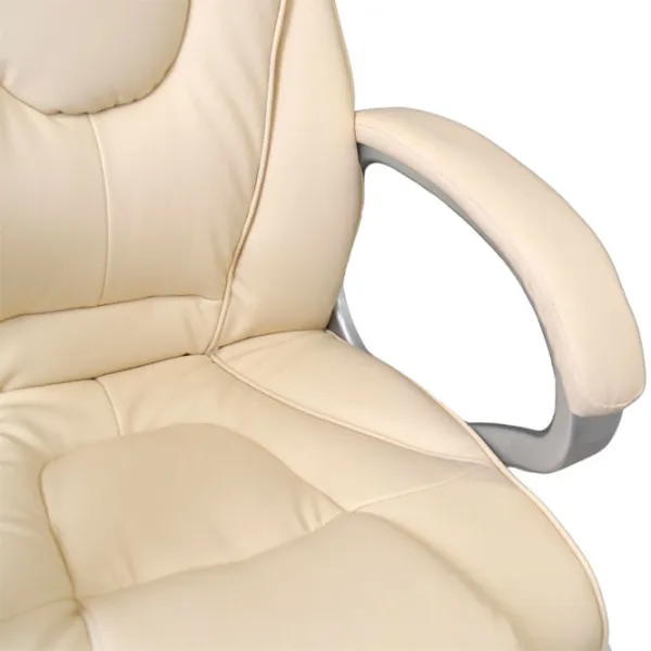 Fotoliu de birou DecoPrim BX-0050 Piele artificială/ Beige photo 5