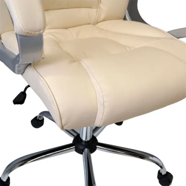 Fotoliu de birou DecoPrim BX-0050 Piele artificială/ Beige photo 6