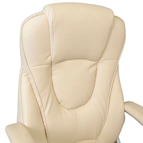 Fotoliu de birou DecoPrim BX-0050 Piele artificială/ Beige photo 7