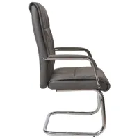 Fotoliu de birou DecoPrim F-81 ECO Piele/ Gray photo 3