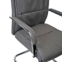 Fotoliu de birou DecoPrim F-81 ECO Piele/ Gray photo 4