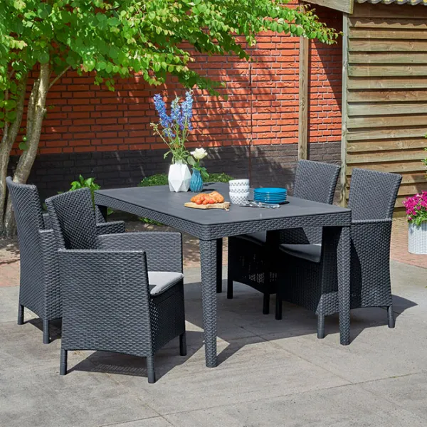 Scaun de grădină Keter Iowa Plastic/ Plastic/ Graphite Gray photo 3