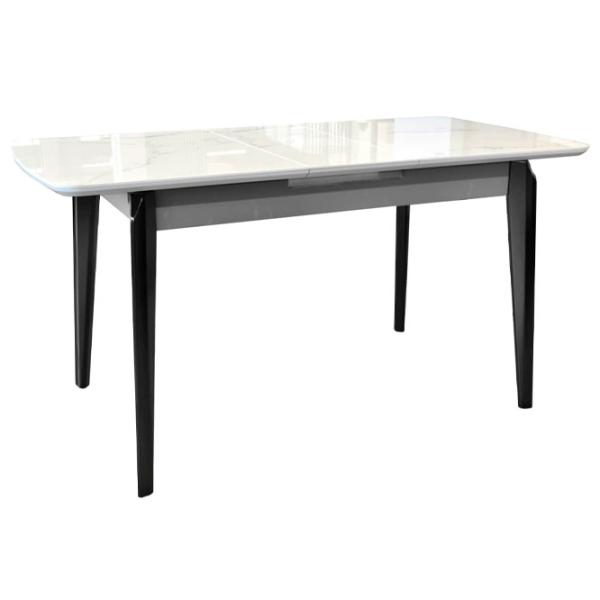 Masă de bucătărie extensibilă DecoPrim ELVERUM Ceramică/ White photo 2