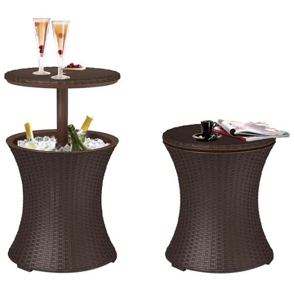 Masă de grădină Keter Cool Bar Rattan (230902) Rotund/ Brown photo 3