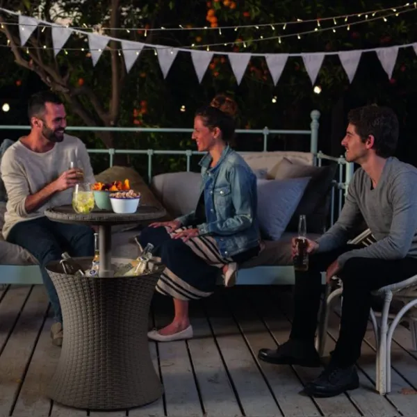 Masă de grădină Keter Cool Bar Rattan (230902) Rotund/ Brown photo 4