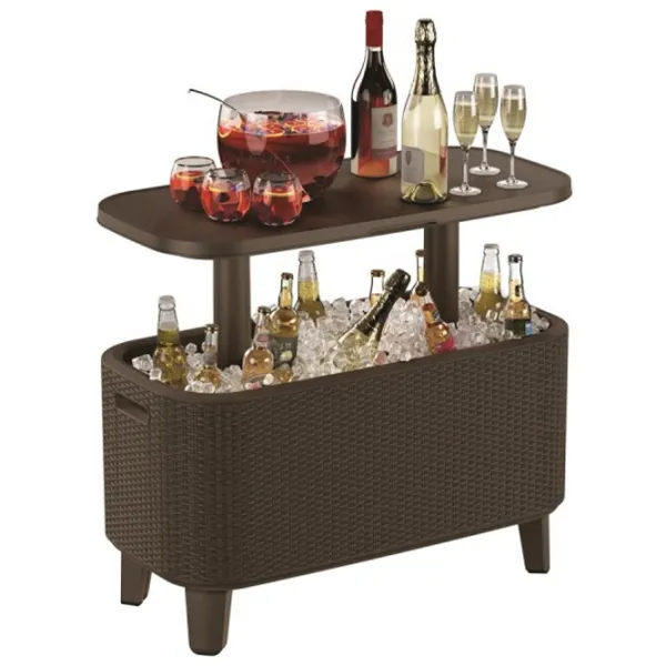 Садовый стол Keter Bevy Bar Large Cool (246857) Овальный/ Коричневый photo 3