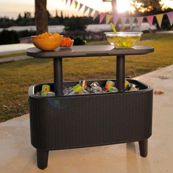 Садовый стол Keter Bevy Bar Large Cool (246857) Овальный/ Коричневый photo 4