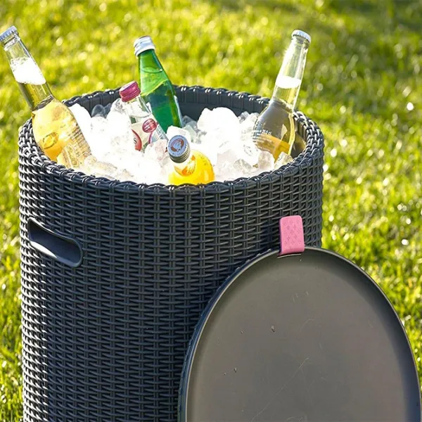 Masă de grădină Keter Cool Stool (230905) Rotund/ Anthracite photo 2