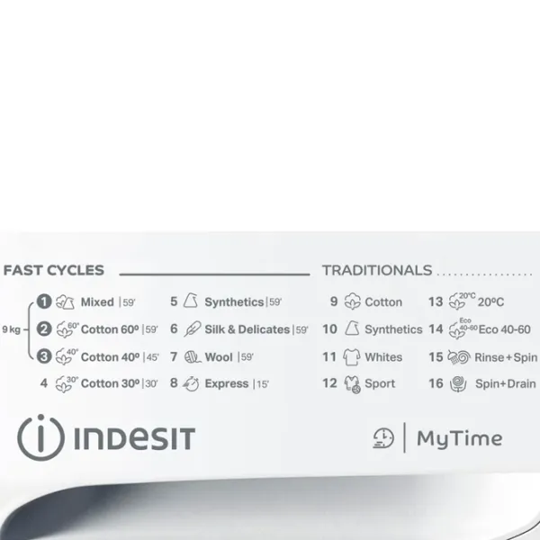 Mașină de spălat Indesit MTWE 91484 WK 9 kg / 1400 rpm / White photo 5