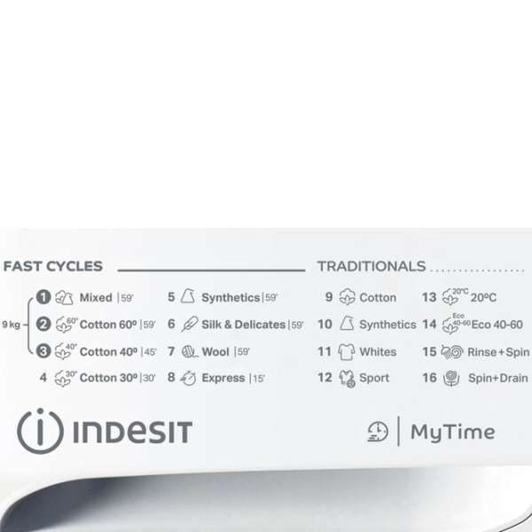 Mașină de spălat Indesit MTWE 91484 WK 9 kg / 1400 rpm / White photo 5