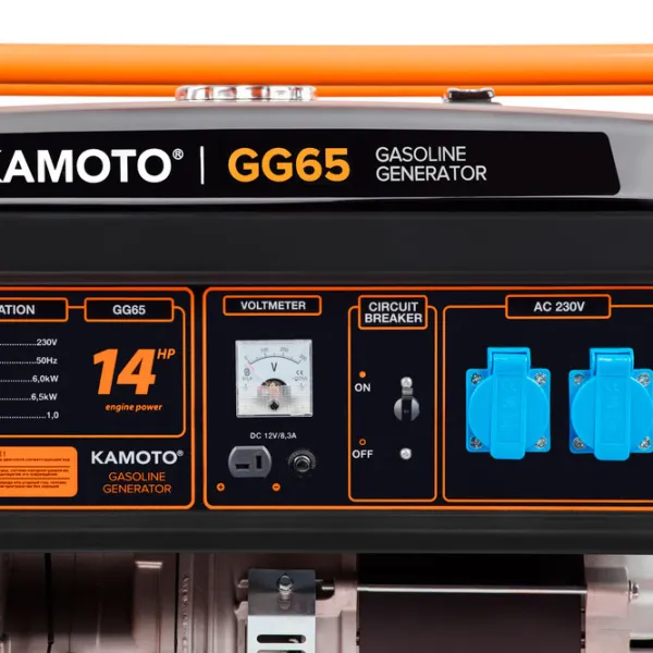 Генератор Kamoto GG 65 220 В/ 12 В Бензин/ 6 кВт photo 5