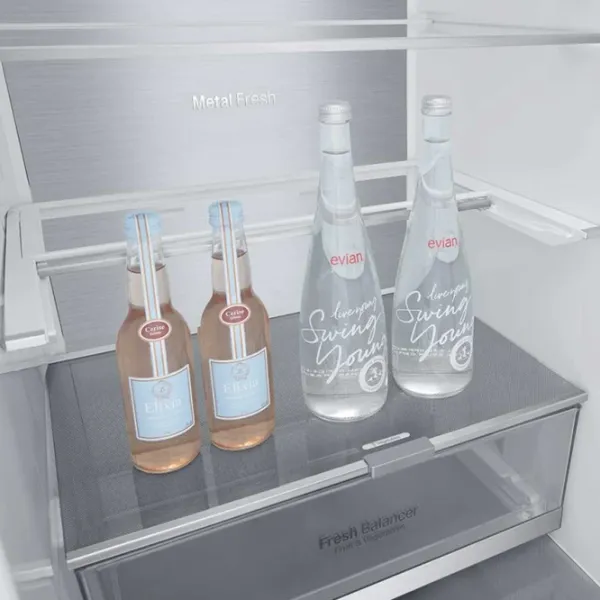 Frigider LG GW-B509SMUM cu congelator jos 384 l / 203 cm / Inox photo 9