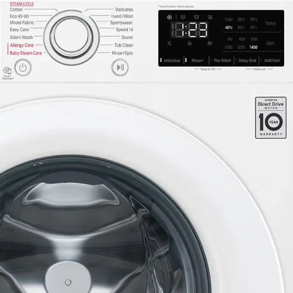 Mașină de spălat LG F4WV309S3E 9 kg / 1400 rpm / White photo 8