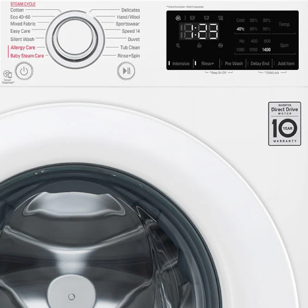 Mașină de spălat LG F4WV309S3E 9 kg / 1400 rpm / White photo 8