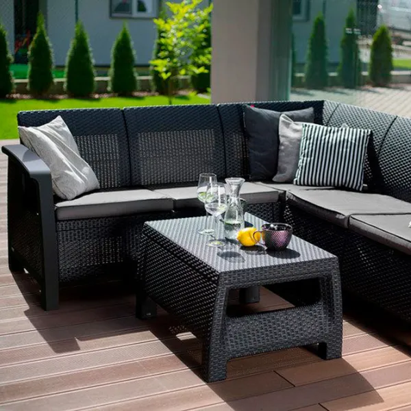 Set mobilă terasă Keter Bahamas Relax Aluminiu/ Plastic/ Plastic/ Graphite photo 2