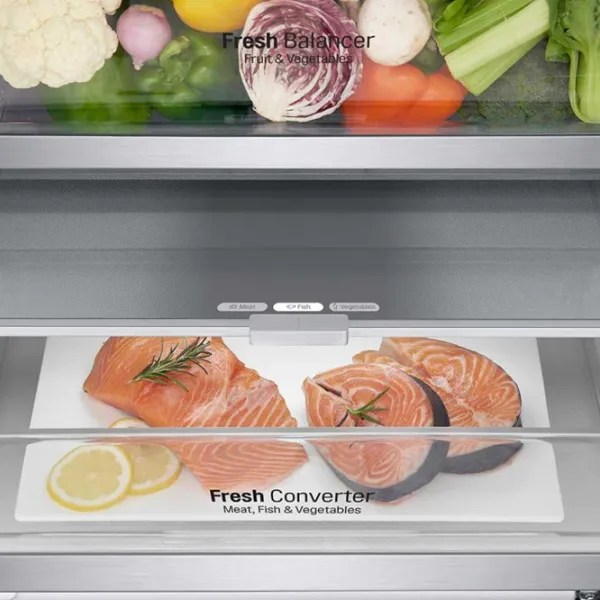 Frigider LG GW-B509SAUM cu congelator jos 384 l / 203 cm / Inox photo 10