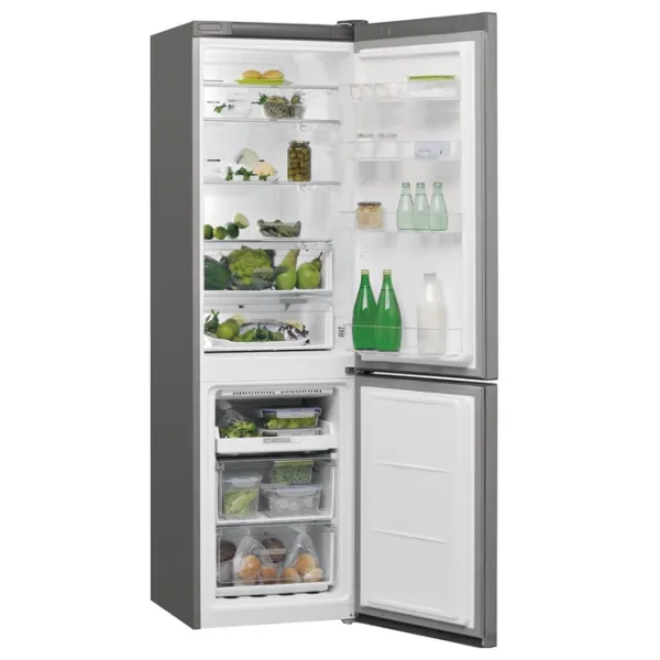 Frigider Whirlpool W7 911O OX cu congelator jos 368 l / 201 cm / Inox photo 4