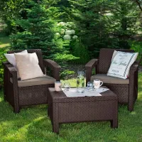 Set mobilă terasă Keter Corfu Weekend Plastic/ Plastic/ Plastic/ Brown photo 2