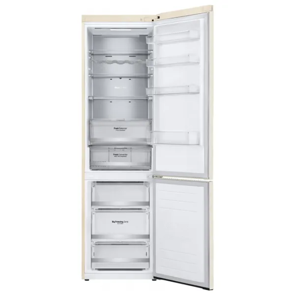Frigider LG GW-B509SEUM cu congelator jos 384 l / 203 cm / Beige photo 6