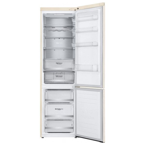 Frigider LG GW-B509SEUM cu congelator jos 384 l / 203 cm / Beige photo 6
